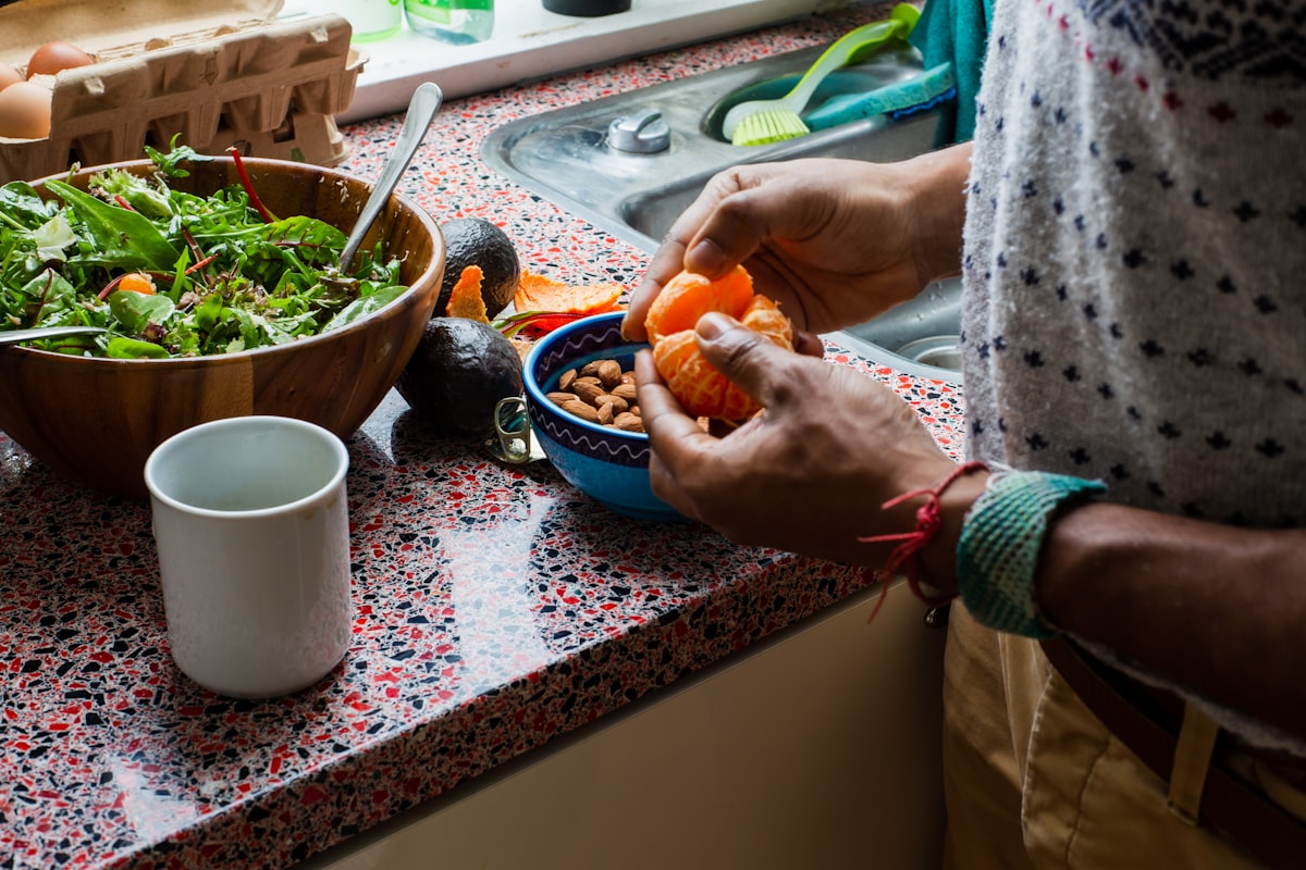 Cena ligera con legumbres y vegetales